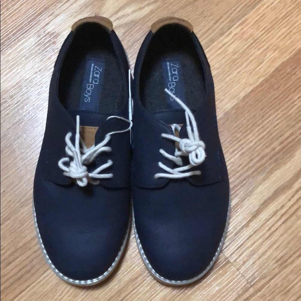 Blue Laced Oxford Shoes for Boys
